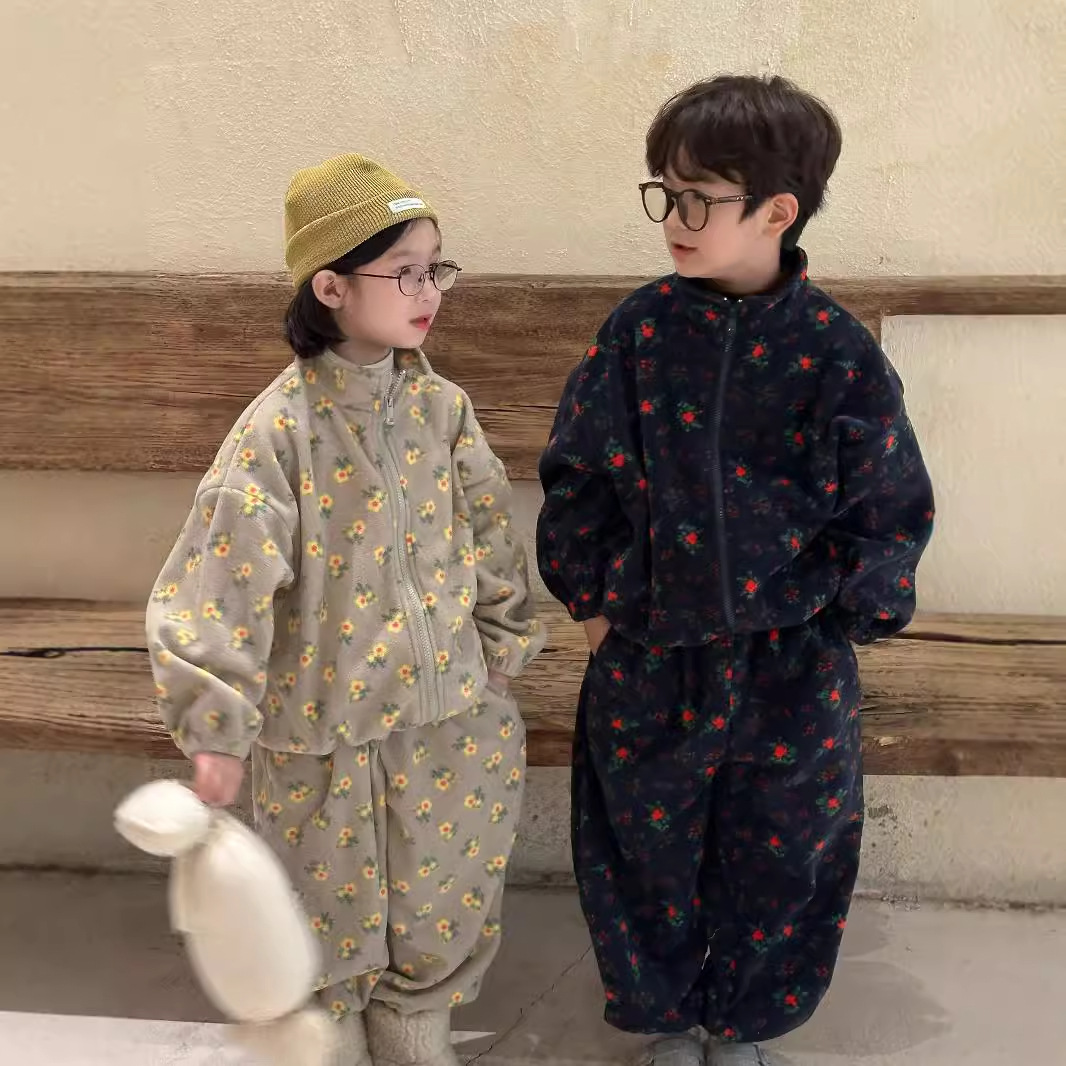 Winter Clothing Activities For Toddlers - Baby Girls Boys Velvet Clothes Sets