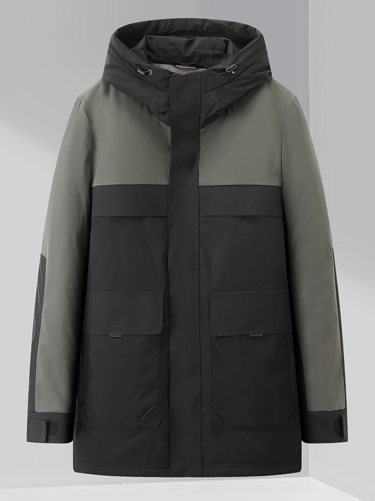 Winter Clothing Name - Men's Fashionable Casual Color Block Trendy