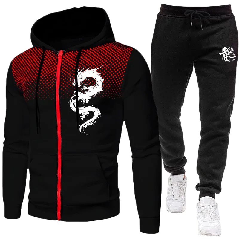 Winter Clothing Fashion - Men's Paris Dragon Pattern Fashion Print