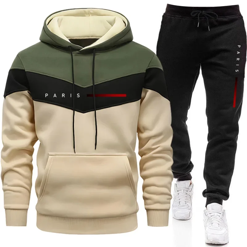 Winter Clothing Fashion - Paris Fashion Men's Hoodies Set Daily