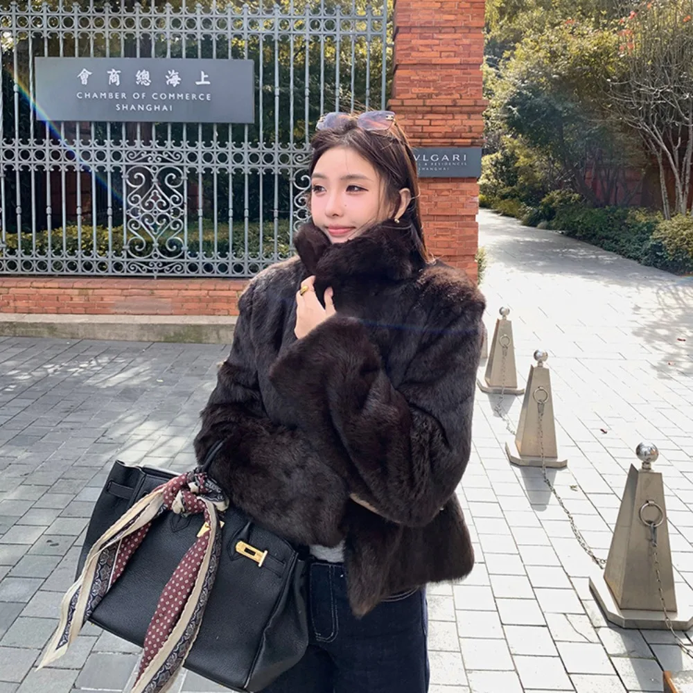 Natural Rabbit Fur Coat Women  - Winter Clothing Store review and price