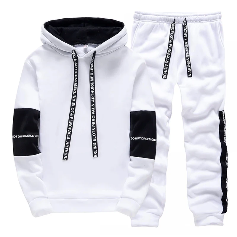 Black White Men's Tracksuit Fa - Winter Clothing Fashion review and price