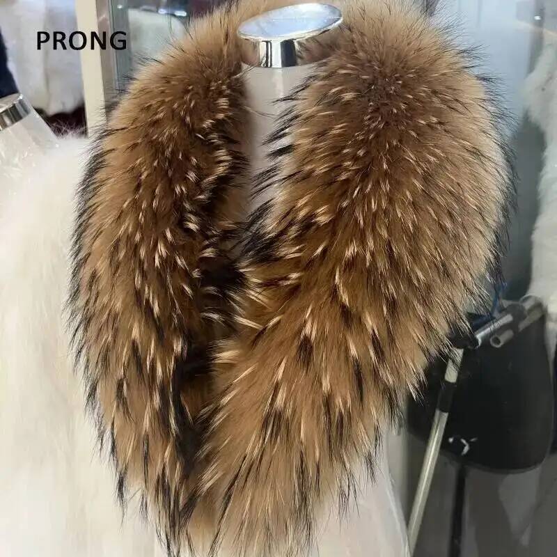 Natural Raccoon Fur Collar Rea - Winter Clothing Pk review and price