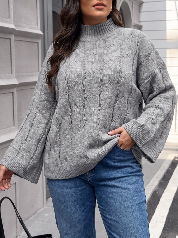 Women's Plus Size Casual Knitt - Winter Clothing For Plus Size Women review and price