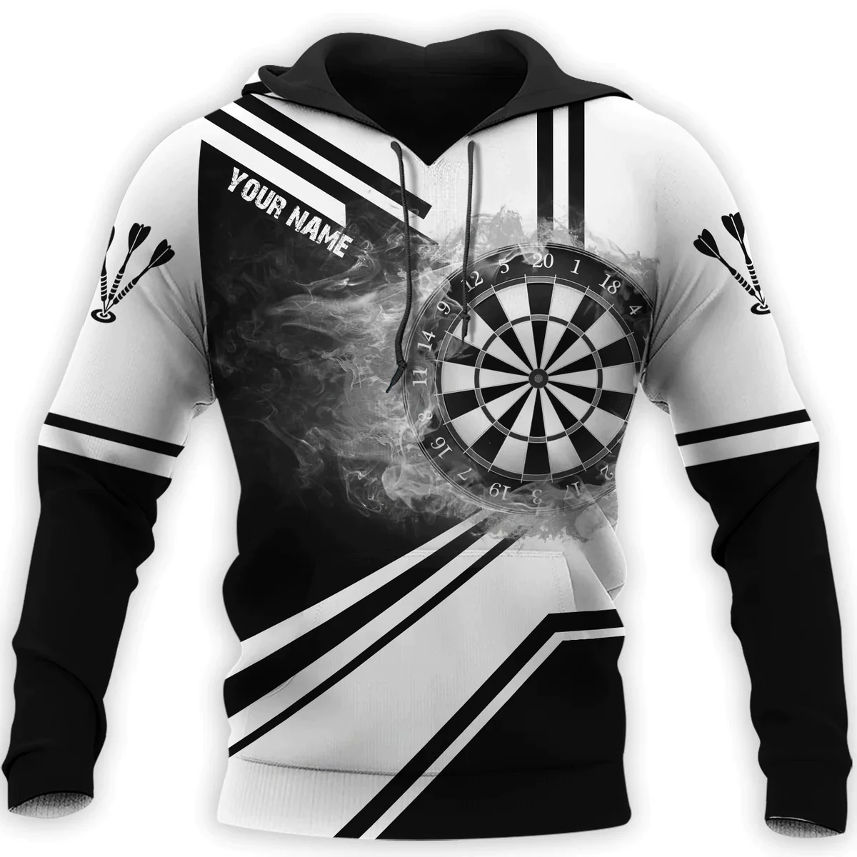 3D Disc Dart Printed Hoodies F - Winter Clothing Name review and price