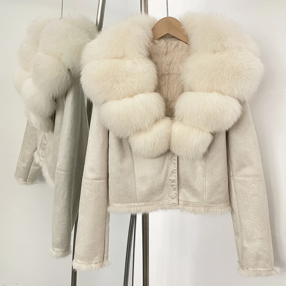 OFTBUY Natural Fox Fur Collar  - Winter Clothing Store review and price