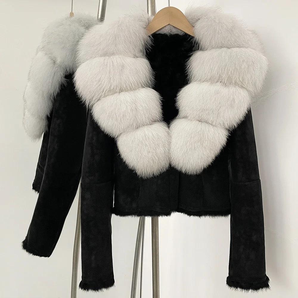 OFTBUY Natural Fox Fur Collar  - Winter Clothing Store review and price