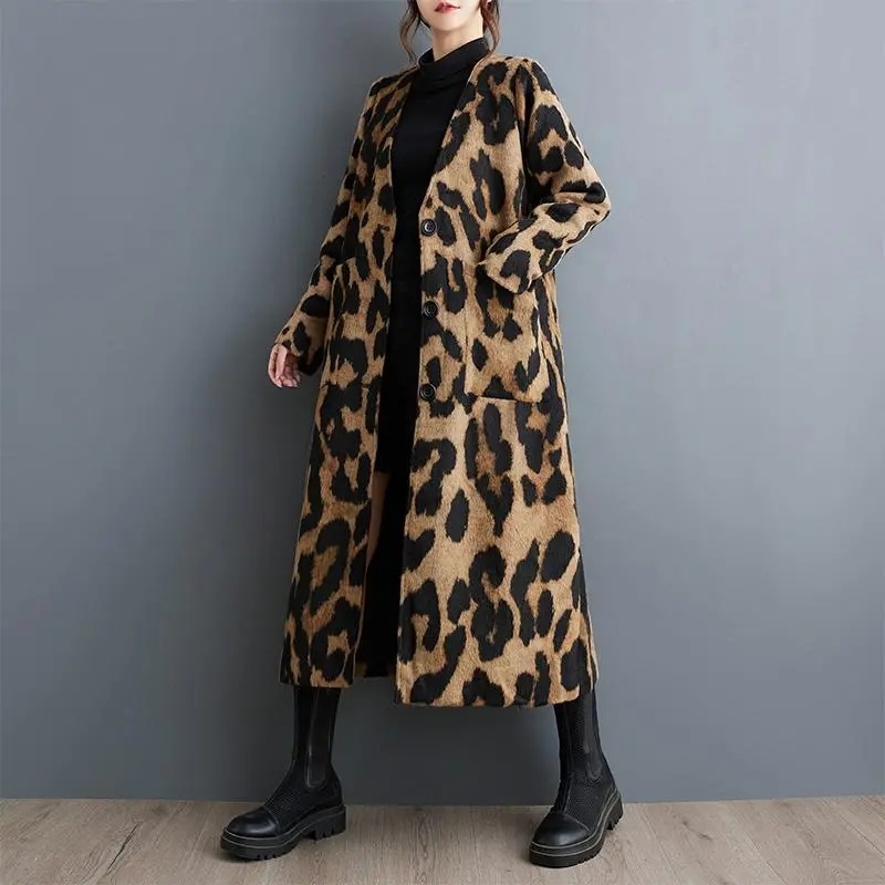 Retro Fashion Leopard Print Wo - Winter Clothing Layers review and price