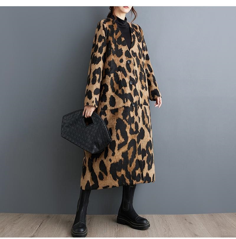 Retro Fashion Leopard Print Wo - Winter Clothing Layers review and price