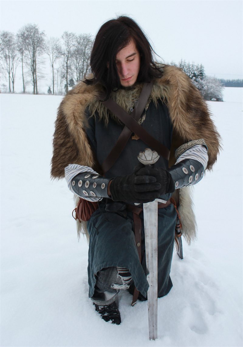 Viking Cloak Faux Fur Collar C - Winter Clothing Accessories review and price