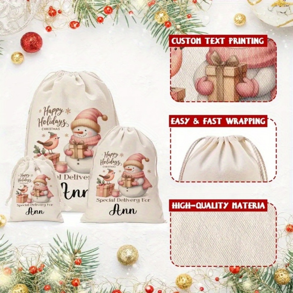 Personalised Christmas Snowman - Winter Clothing Name review and price