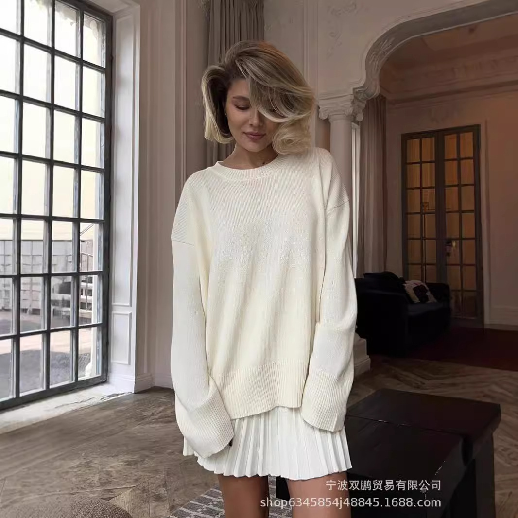 Autumn Solid Color O-neck Swea - Clothing Style Winter review and price
