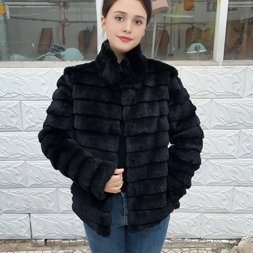 OFTBUY Rabbit Real Fur Coat Wa - Winter Clothing Store review and price