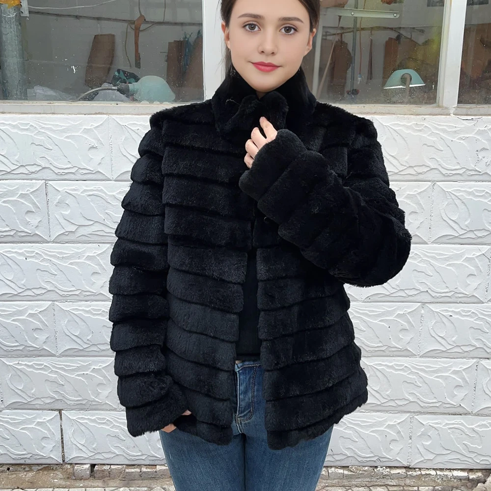 OFTBUY Rabbit Real Fur Coat Wa - Winter Clothing Store review and price