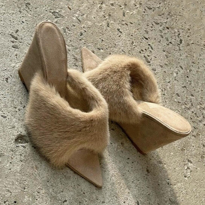 Fluffy Women Slippers Wedges P - Winter Clothing Trends 2025 review and price