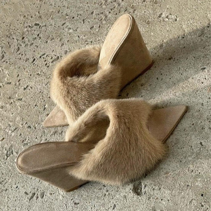Fluffy Women Slippers Wedges P - Winter Clothing Trends 2025 review and price