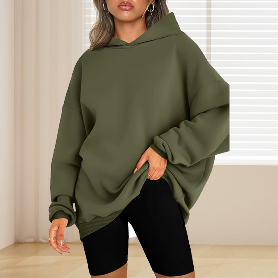 Plus Size Basic Solid Color Ho - Winter Clothing For Plus Size Women review and price