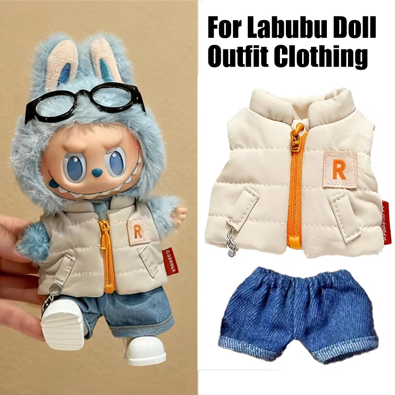 For 15 17cm Labubu Doll Solid  - Winter Clothing Items review and price