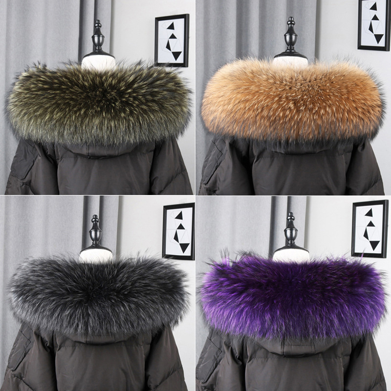 100% Real Fur Collar Coat Wint - Winter Clothing Accessories review and price