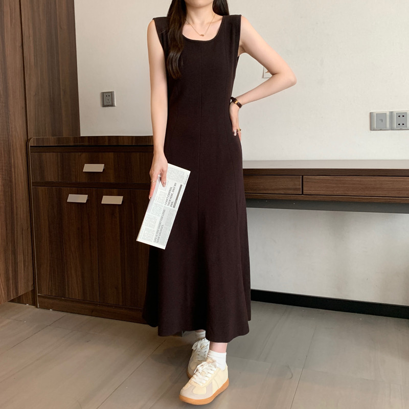 Elegant solid  sleeveless Knit - Winter Clothing For Plus Size Women review and price