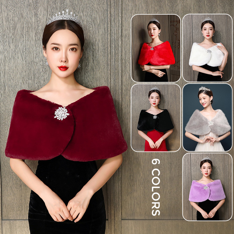Women Bridal Shawl Wedding Cap - Winter Clothing Pk review and price
