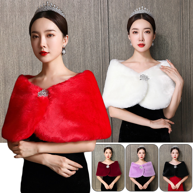 Women Bridal Shawl Wedding Cap - Winter Clothing Pk review and price