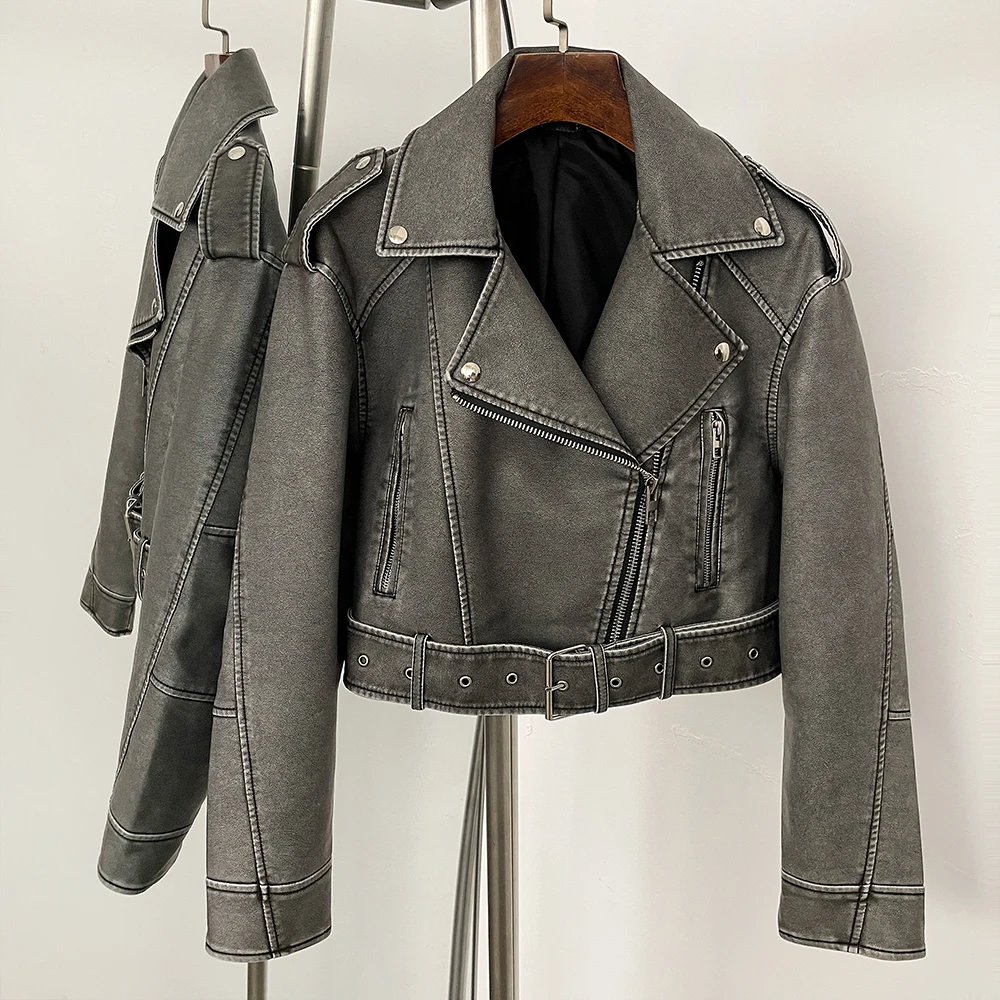 Faux Leather Jacket Female Aut - Winter Clothing Store review and price